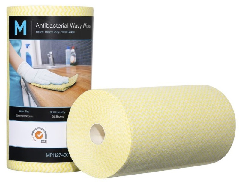 Wavy Wipes Roll 80gsm HD- Yellow