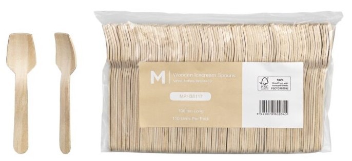 WD Icecream Spoon 10cm Pack