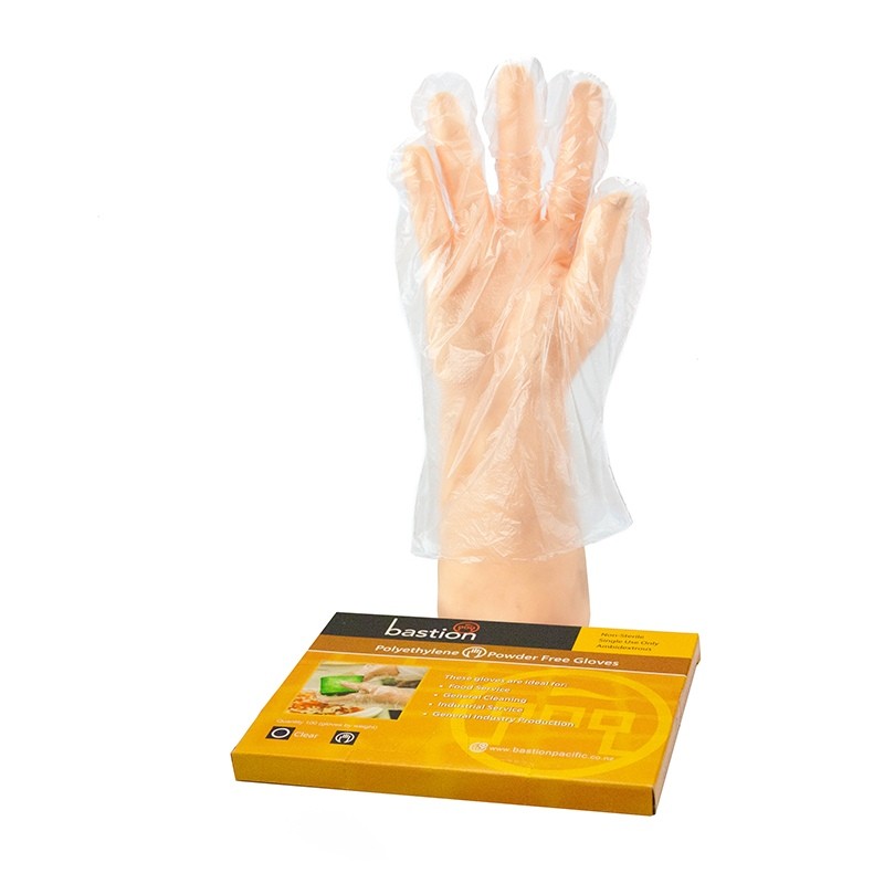 Bastion PE Clear Gloves L