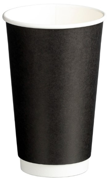 DW Paper Cups Black 16oz Pack