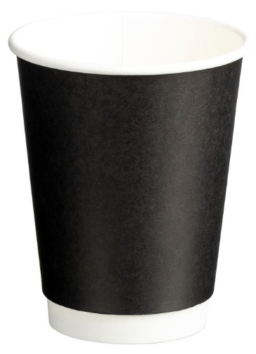 DW Paper Cups Black 12oz Pack